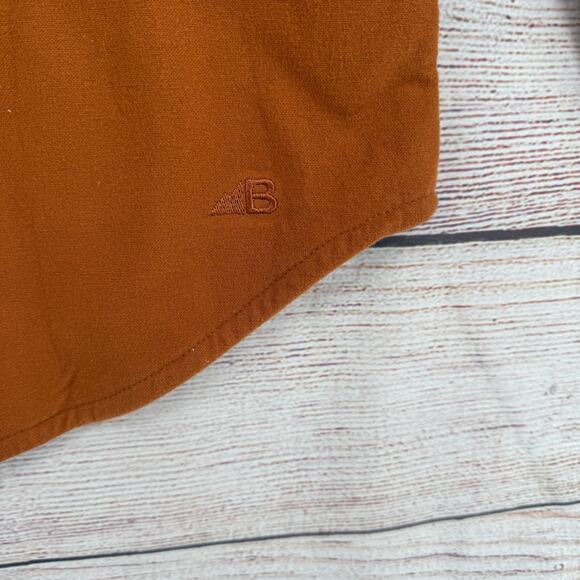 Belong Designs Thermal Lined Snap Down Shirt Mens XXL Rust Brown Orange - Picture 5 of 8